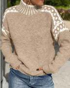 Heather | Women's Turtleneck Jumper | Fair Isle · Eltrendio