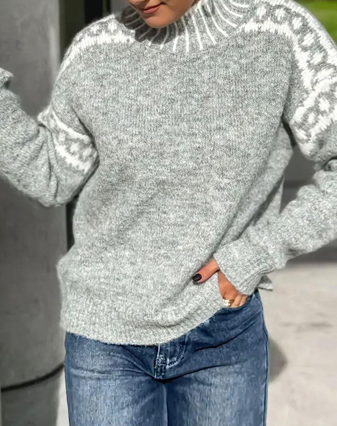 Heather | Women's Turtleneck Jumper | Fair Isle · Eltrendio
