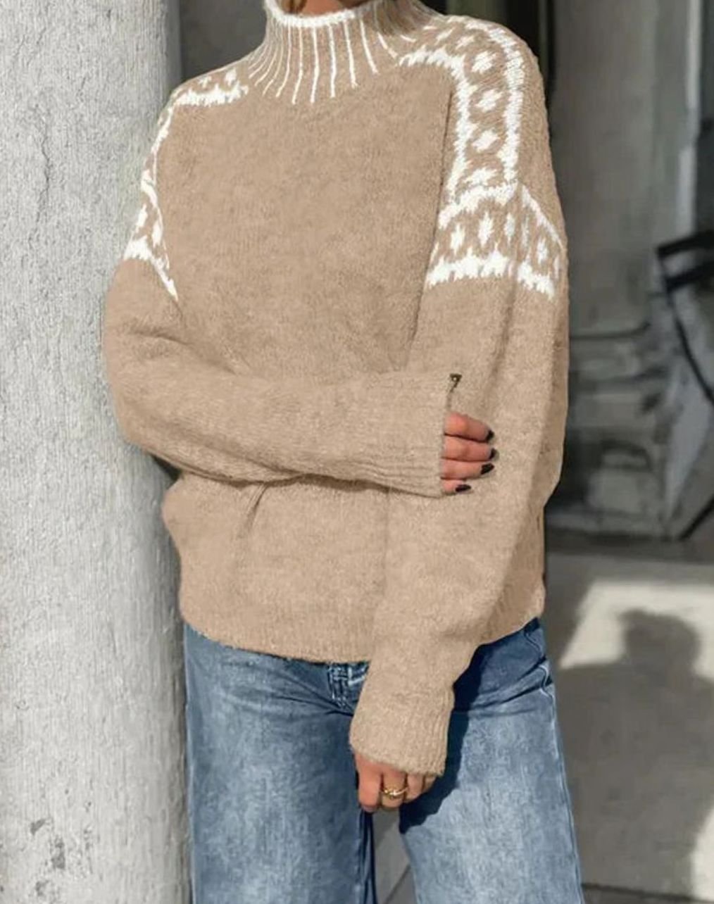 Heather | Women's Turtleneck Jumper | Fair Isle · Eltrendio
