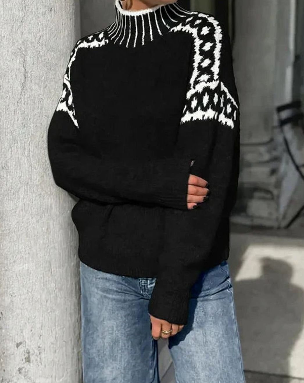 Heather | Women's Turtleneck Jumper | Fair Isle · Eltrendio