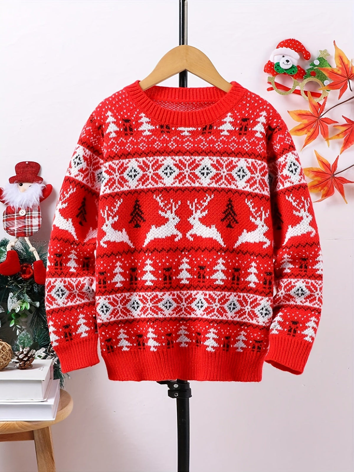 Holly | Kids' Crew Neck Christmas Jumper | Fair Isle · Eltrendio