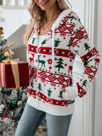 Holly | Women's Zip-Up Hoodie | Fleece Christmas · Eltrendio
