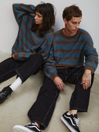 Hudson | Unisex Crew Neck Jumper | Striped Knit · Eltrendio