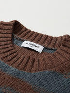 Hudson | Unisex Oversized Knit Sweater | Distressed Striped Y2K Style-Eltrendio