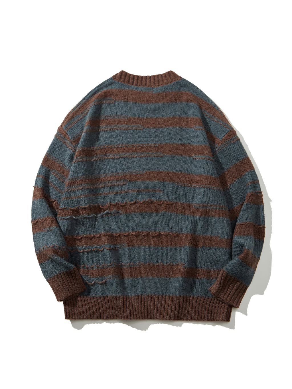 Hudson | Unisex Oversized Knit Sweater | Distressed Striped Y2K Style-Eltrendio