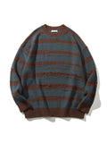 Hudson | Unisex Oversized Knit Sweater | Distressed Striped Y2K Style-Eltrendio