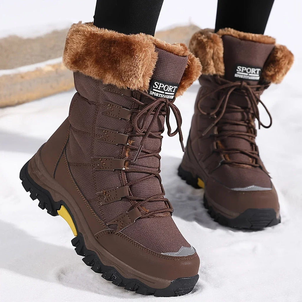 Imogen | Women's Lace-Up Snow Boots | Fur-Lined · Eltrendio