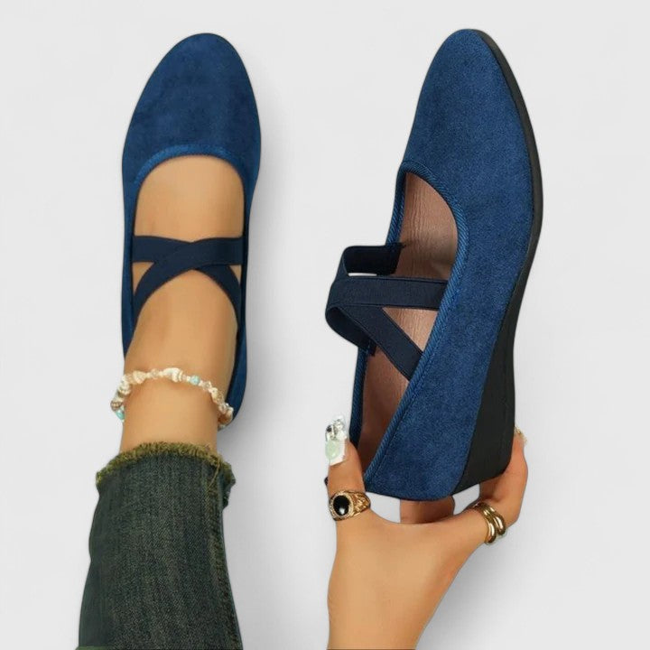 Isabelle | Women's Ballet Flats | Cross-Strap · Eltrendio