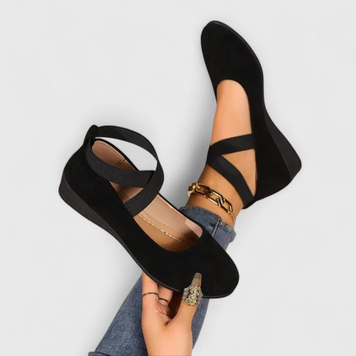 Isabelle | Women's Ballet Flats | Cross-Strap · Eltrendio
