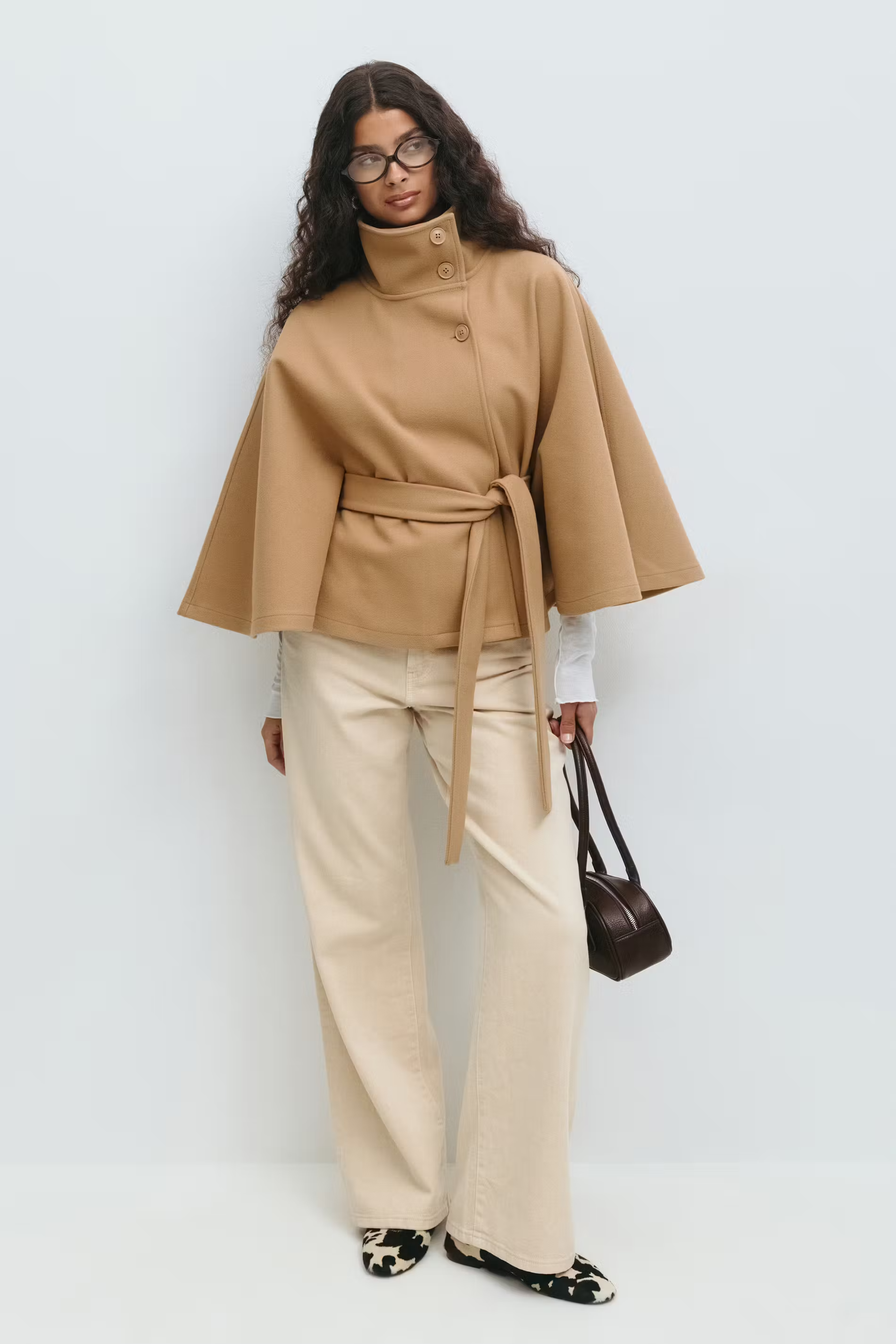 Isabelle | Women's Cape Coat | Belted Waist · Eltrendio