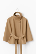 Isabelle | Women's Cape Coat | Belted Waist · Eltrendio