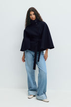 Isabelle | Women's Cape Coat | Belted Waist · Eltrendio