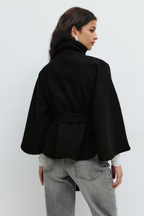 Isabelle | Women's Cape Coat | Belted Waist · Eltrendio