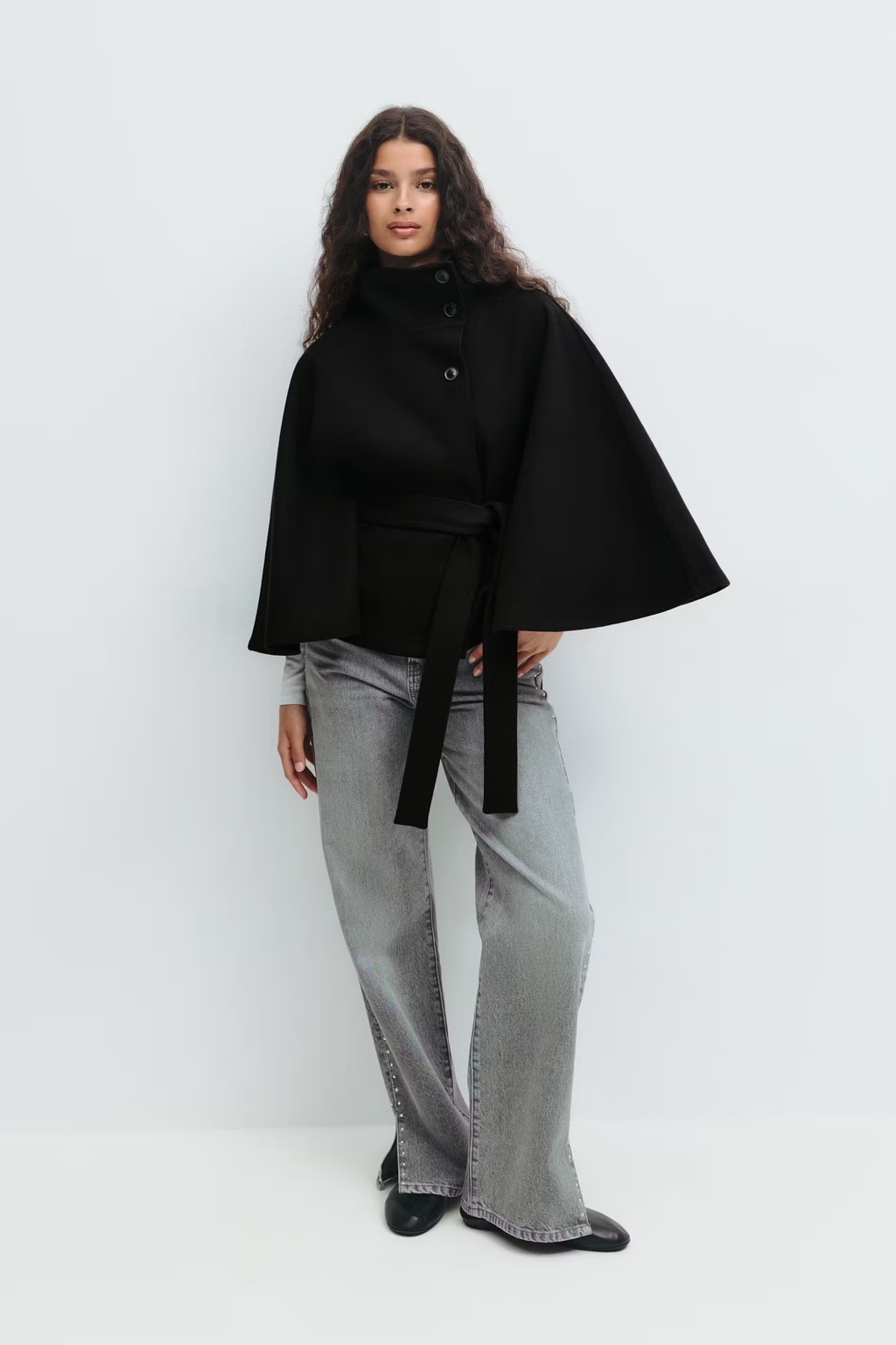 Isabelle | Women's Cape Coat | Belted Waist · Eltrendio