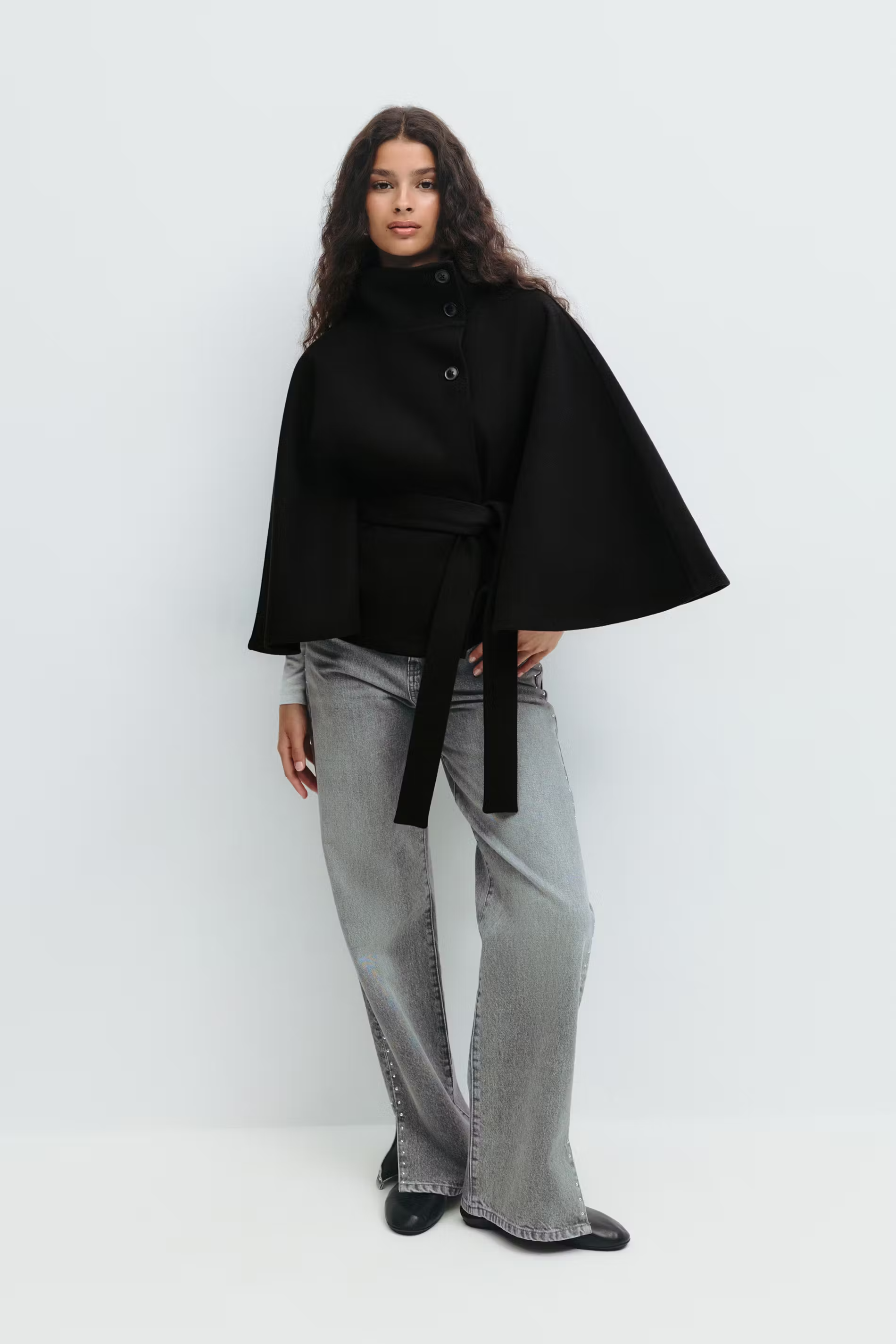 Isabelle | Women's Cape Coat | Belted Waist · Eltrendio