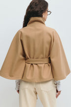 Isabelle | Women's Cape Coat | Belted Waist · Eltrendio