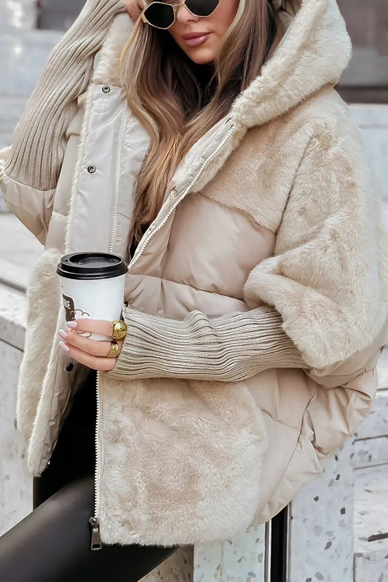 Isabelle | Women's Hooded Puffer Jacket | Ribbed Cuffs · Eltrendio