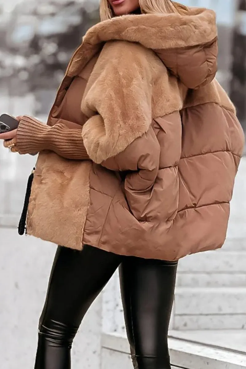 Isabelle | Women's Hooded Puffer Jacket | Ribbed Cuffs · Eltrendio