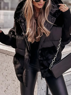 Isabelle | Women's Hooded Puffer Jacket | Ribbed Cuffs · Eltrendio