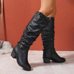 Isabelle | Women's Knee-High Boots | Buckle Detail · Eltrendio