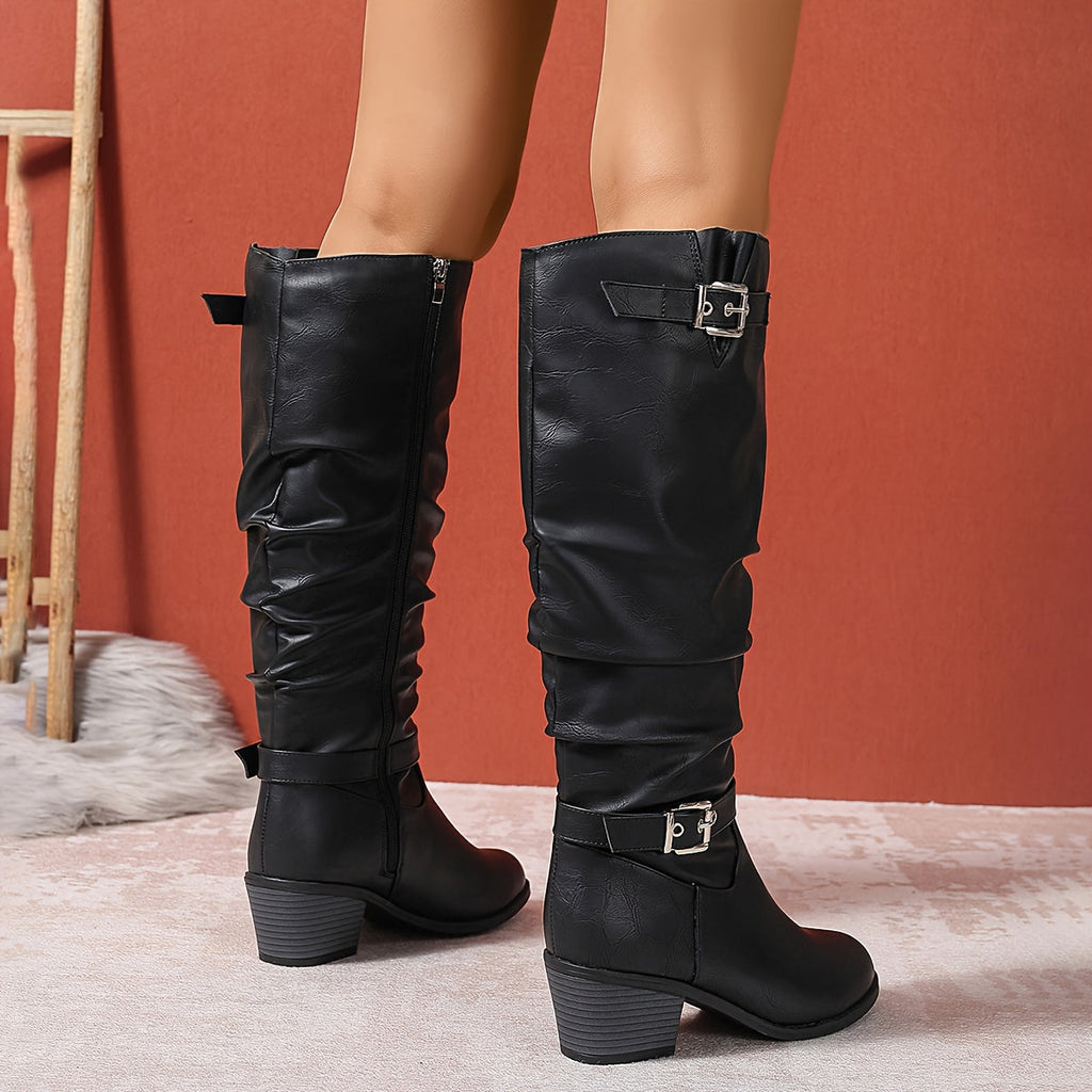 Isabelle | Women's Knee-High Boots | Buckle Detail · Eltrendio