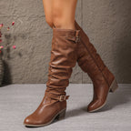Isabelle | Women's Knee-High Boots | Buckle Detail · Eltrendio