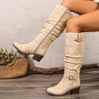 Isabelle | Women's Knee-High Boots | Buckle Detail · Eltrendio