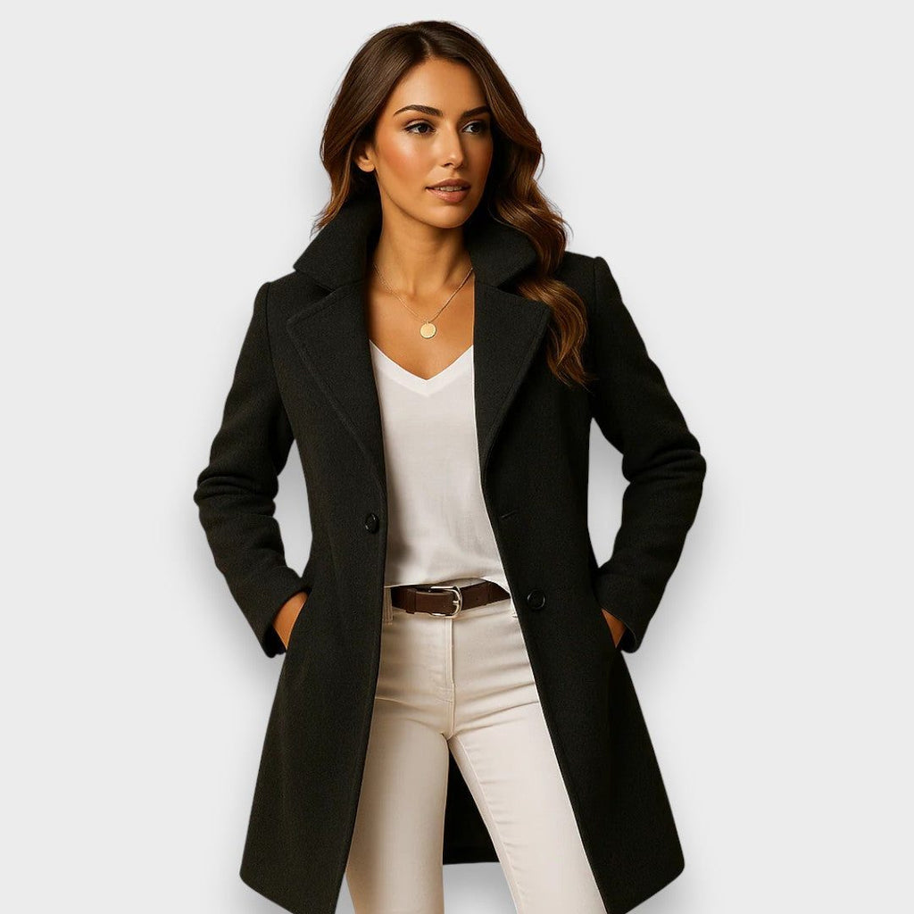 Isabelle | Women's Single-Breasted Coat | Notch Lapel · Eltrendio