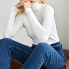 Isabelle | Women's Turtleneck Jumper | Ribbed Knit · Eltrendio
