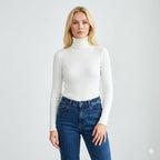 Isabelle | Women's Turtleneck Jumper | Ribbed Knit · Eltrendio