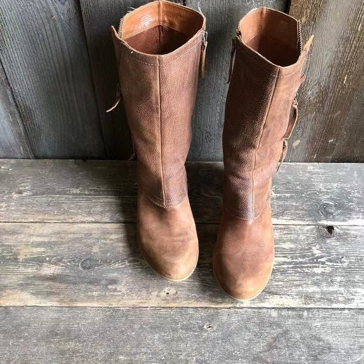 Isla | Women's Block Heel Boots | Side Zip · Eltrendio