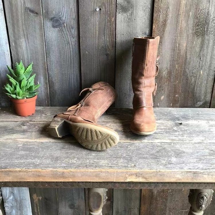 Isla | Women's Block Heel Boots | Side Zip · Eltrendio