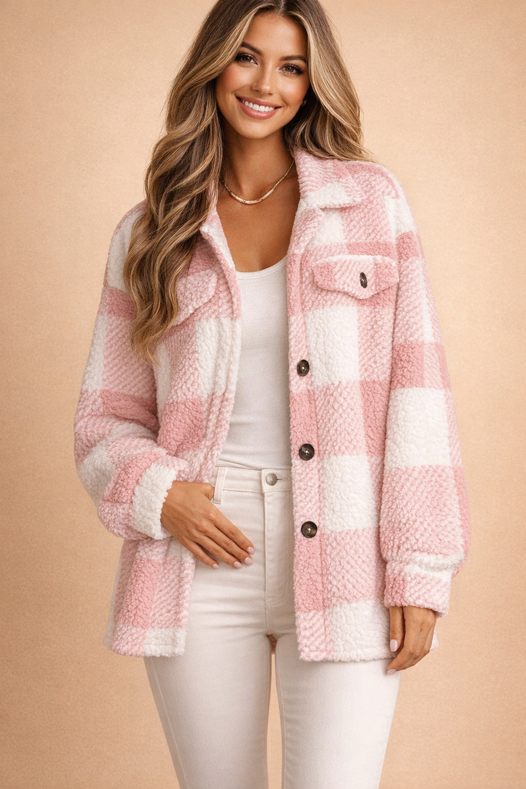 Isla | Women's Check Shacket | Button-Front · Eltrendio