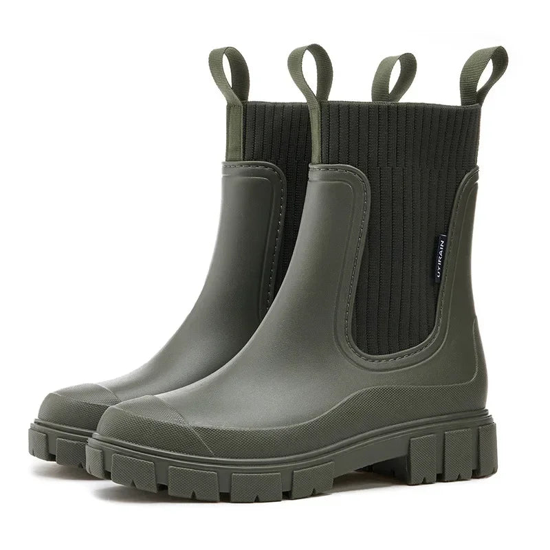 Isla | Women's Chelsea Rain Boots | Chunky Sole · Eltrendio