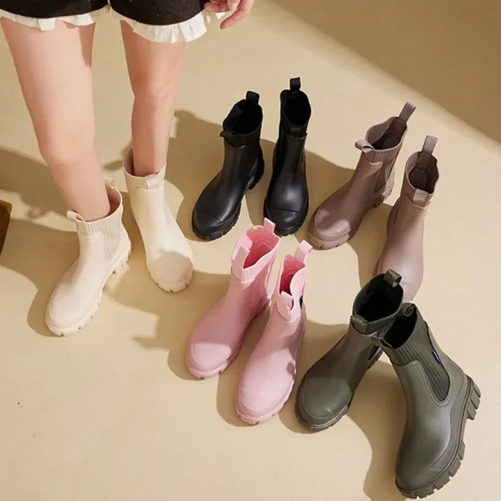 Isla | Women's Chelsea Rain Boots | Chunky Sole · Eltrendio