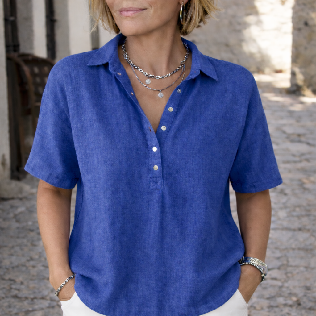 Isla | Women's Collared Blouse | Button Placket · Eltrendio