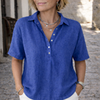 Isla | Women's Collared Blouse | Button Placket · Eltrendio