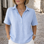 Isla | Women's Collared Blouse | Button Placket · Eltrendio