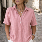 Isla | Women's Collared Blouse | Button Placket · Eltrendio