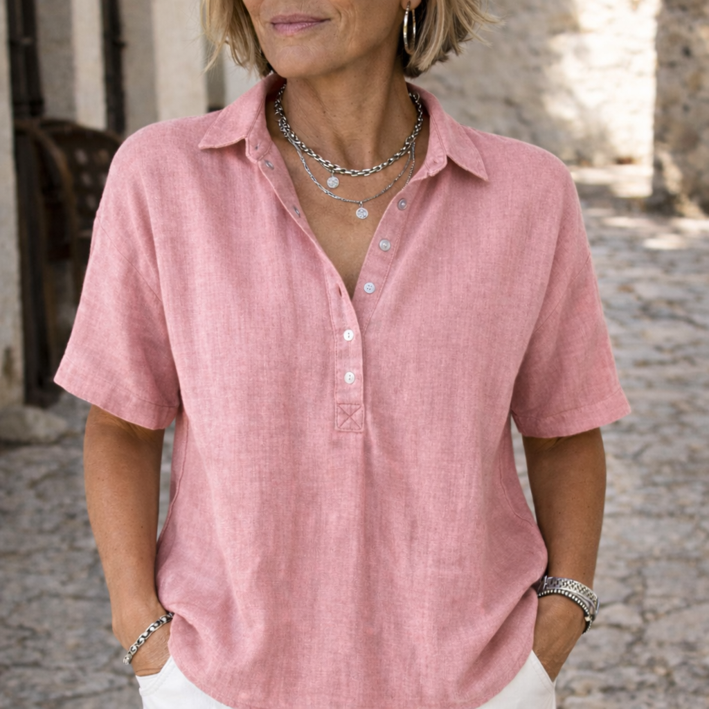 Isla | Women's Collared Blouse | Button Placket · Eltrendio