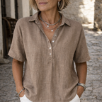 Isla | Women's Collared Blouse | Button Placket · Eltrendio