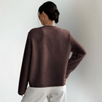 Isla | Women's Collarless Cardigan | Button-Front · Eltrendio
