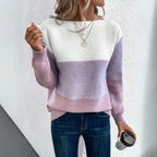 Isla | Women's Colourblock Jumper | Boat Neck · Eltrendio