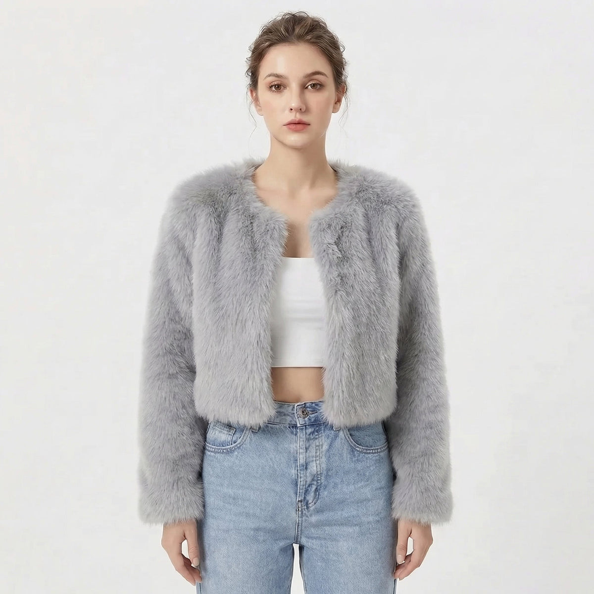 Isla | Women's Cropped Jacket | Open Front · Eltrendio