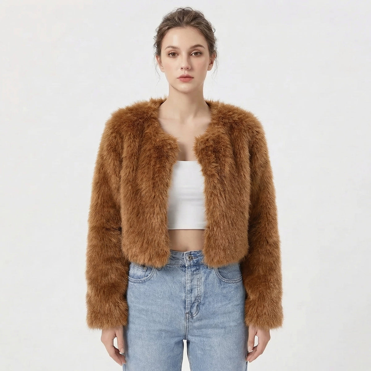 Isla | Women's Cropped Jacket | Open Front · Eltrendio