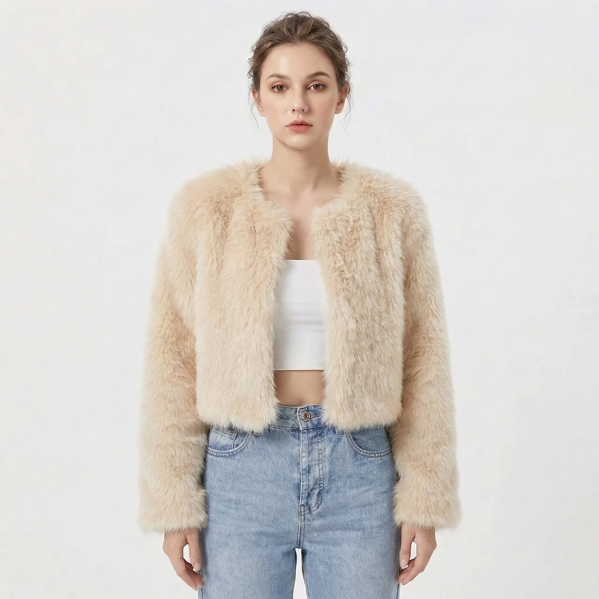 Isla | Women's Cropped Jacket | Open Front · Eltrendio