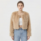 Isla | Women's Cropped Jacket | Open Front · Eltrendio
