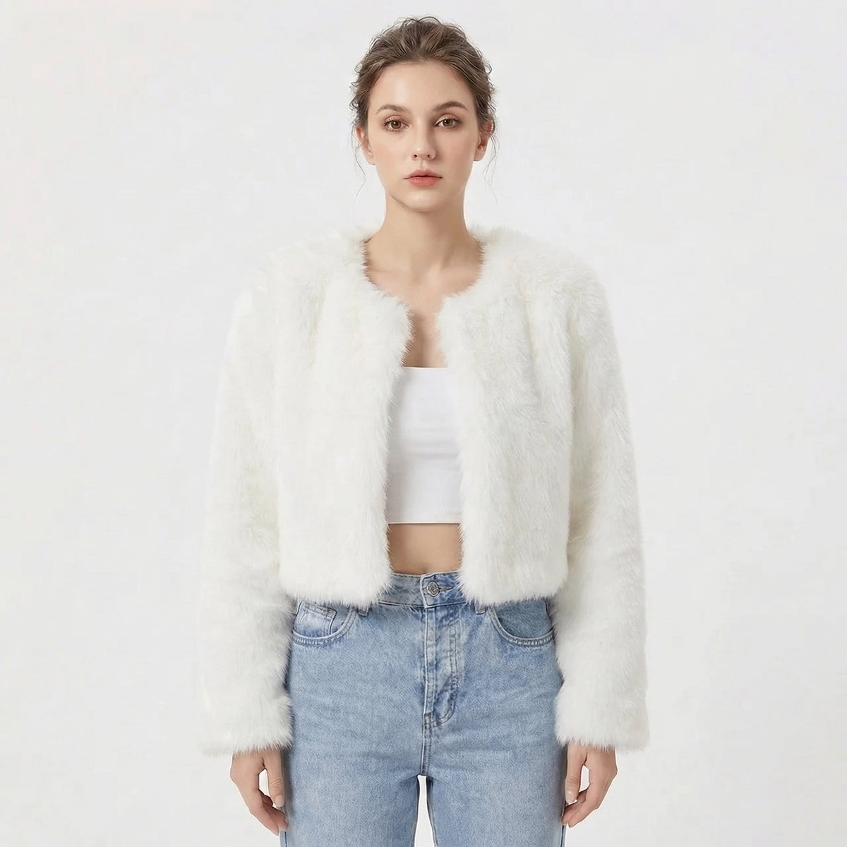 Isla | Women's Cropped Jacket | Open Front · Eltrendio