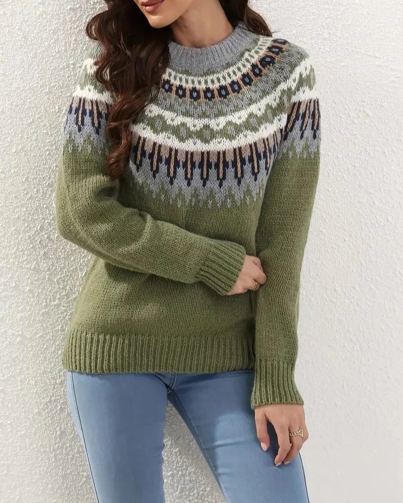 Isla | Women's Fair Isle Jumper | Knitted · Eltrendio