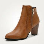 Isla | Women's Heeled Ankle Boots | Side Zip · Eltrendio